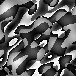 A grey-scale pattern of interlocking swirls