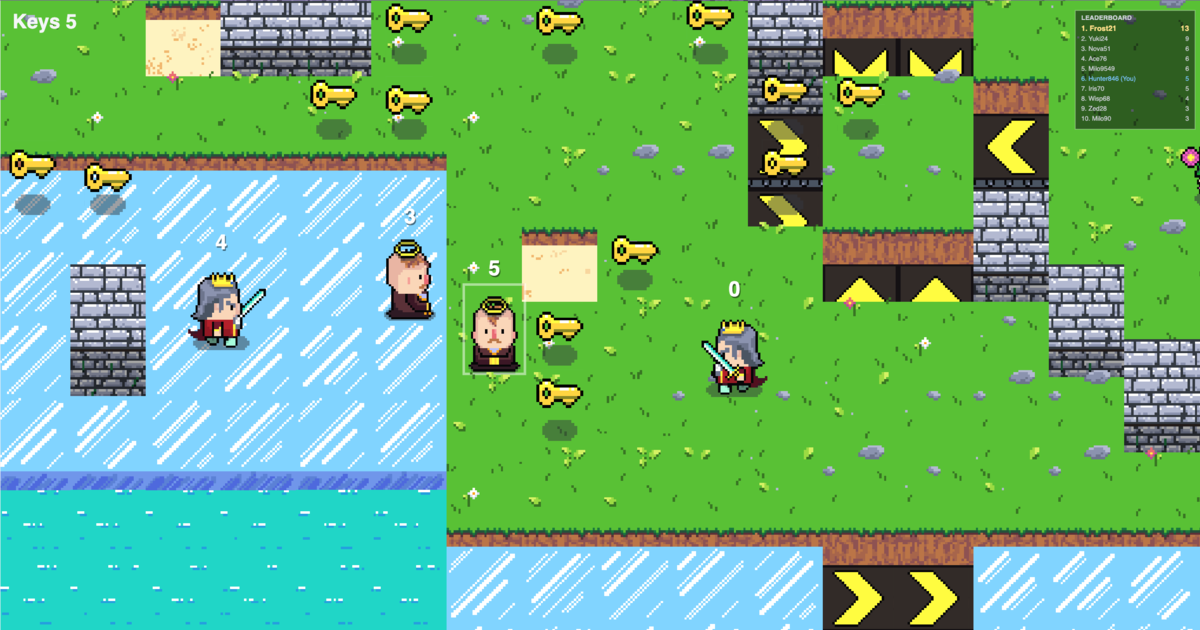 A game in progress on keyhunt.com