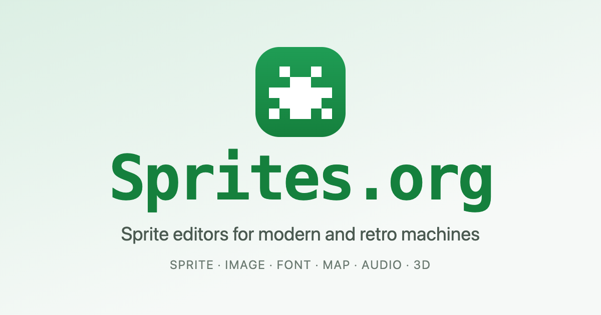 Sprites.org, sprite editors for modern and retro machines