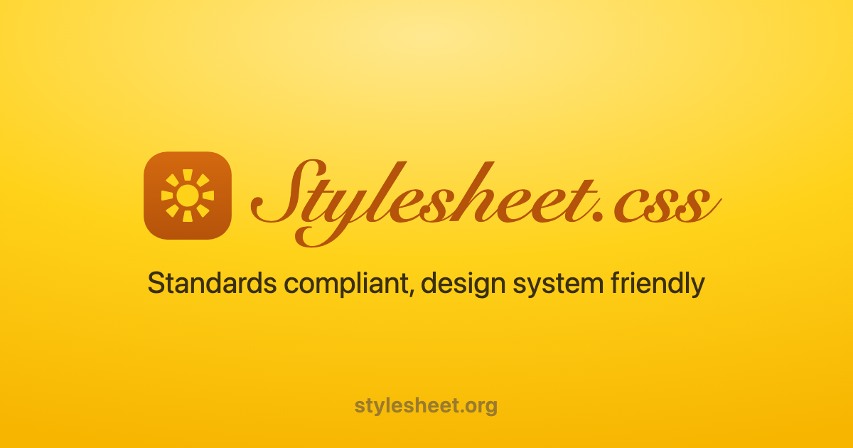 The stylesheet.org home page